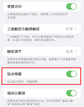 分宜苹果授权维修站分享iPhone轻点无法唤醒怎么办 