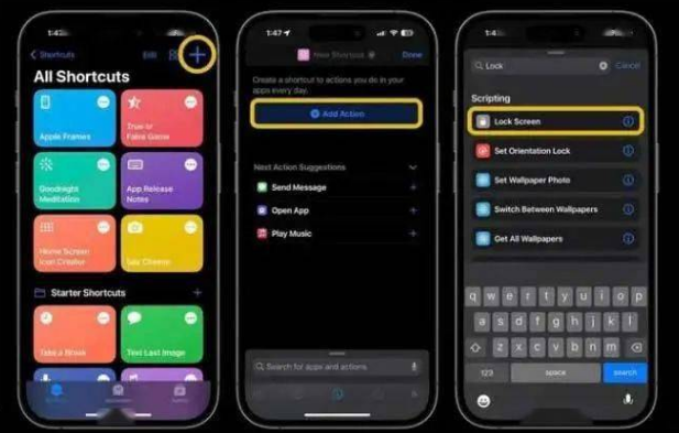 分宜苹果14锁屏维修店分享iPhone14升级iOS16.4后如何创建锁屏快捷方式 